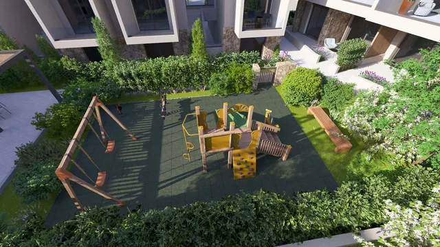 Playground at the Orphia complex from above